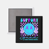 Aimant Suicide Awareness Teal & Purple Ribbon Suprt G (Recto/Verso)