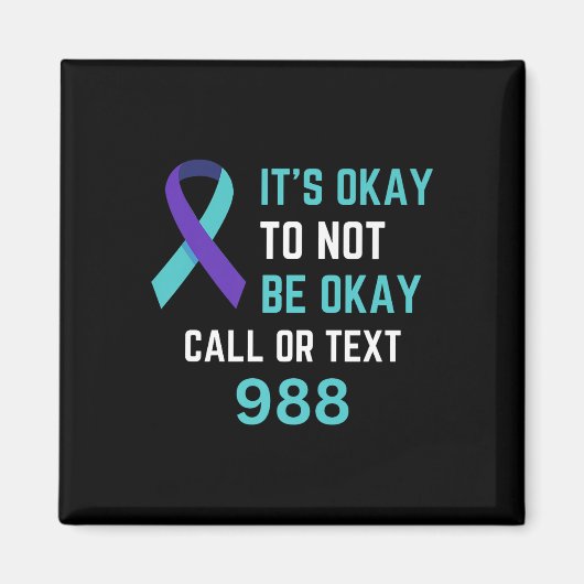 Aimant Suicide Prevention 988 Hotline Shirt 988 Suicide C (Devant)