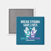 Aimant Suicide Prevention Suprt Break Stigma Suicide Awar (Recto/Verso)