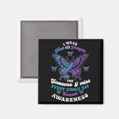 Aimant Suicide Prevention Wear Teal Purple Someone I Miss (Recto/Verso)