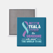 Aimant Suicide Prevention Wear Teal Purple Someone Meant  (Recto/Verso)