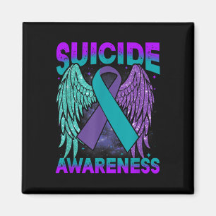Aimant Suicide Sensibilisation Vêtements Ailes Ribbon Sui