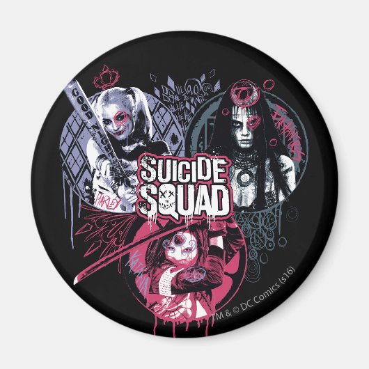 Aimant Suicide Squad | Girls Graffiti Badges (Devant)