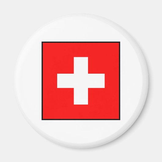Aimant Suisse - Drapeau suisse (Devant)