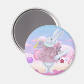 Aimant Suivez Le Lapin Blanc (Recto/Verso)