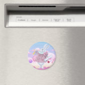 Aimant Suivez Le Lapin Blanc (In Situ (Lave-vaisselle))