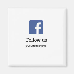 Aimant suivez-nous facebook nom d'utilisateur médias soci