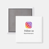 Aimant suivez-nous Instagram nom d'utilisateur médias soc (Recto/Verso)