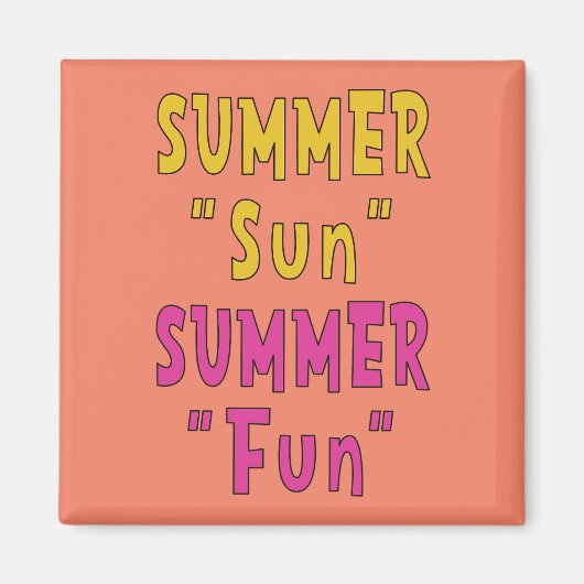 Aimant Summer Sun Summer Fun (Devant)