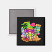 Aimant Summer Vibes Gnomes Beach Party Cute Gnome Hello S (Recto/Verso)