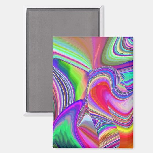 Aimant Summerrainbow, Rainbowart 3D Abstrait (Recto/Verso)