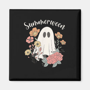 Aimant Summerween Fleur Sauvage Drôle Fantôme Saison Somb