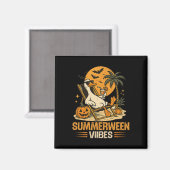 Aimant Summerween Goose Éffrayant Halloween Citrouille Be (Recto/Verso)