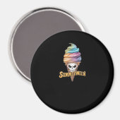 Aimant Summerween IceCream Skeleton classique mème (Recto/Verso)