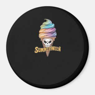 Aimant Summerween IceCream Skeleton classique mème
