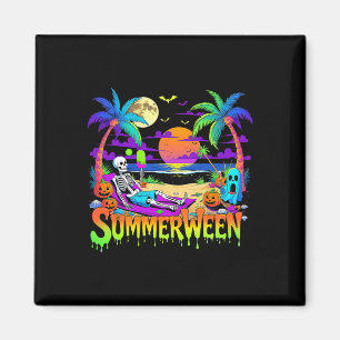 Aimant Summerween Skeleton Ghost Beach Drôle Éffrayant Ha