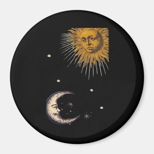 Aimant Sun And Moon 90s Whimsigoth Design (Devant)