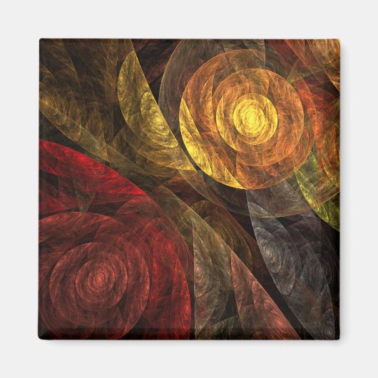 Aimant Sun Flower Floral Moderne Art Motif Abstrait (Devant)