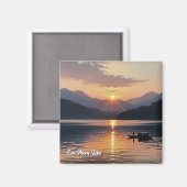 Aimant Sun Moon Lake Taiwan Sunrise (Recto/Verso)
