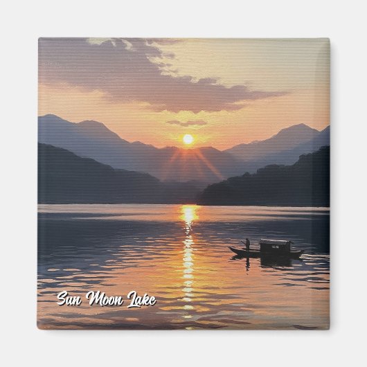 Aimant Sun Moon Lake Taiwan Sunrise (Devant)