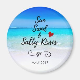 Aimant Sun Sand and and Salty Kisses Tropical Beach