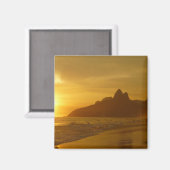 Aimant Sun Set à Ipanema Beach Brésil (Recto/Verso)