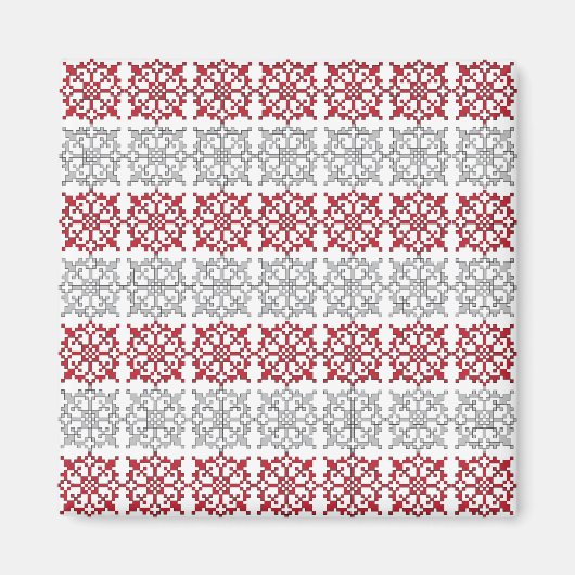 Aimant SUN traditionnel letton motif géométrique I (Devant)