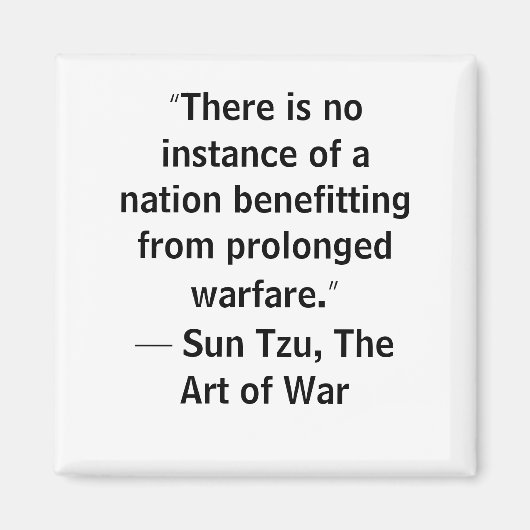 Aimant Sun Tzu Art of War cite la guerre des nations (Devant)