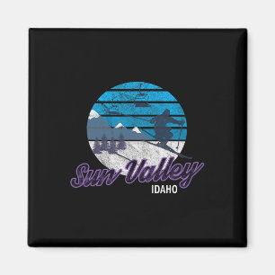 Aimant Sun Valley Idaho Usa Station de ski Snowboard