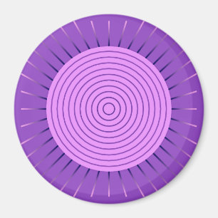 Aimant Sunburst géométrique moderne - Amethyst Purple