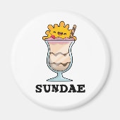 Aimant Sundae Funny Glace Cream Pun (Devant)