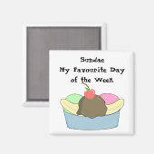 Aimant Sundae Mon Jour favori (Recto/Verso)
