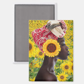 Aimant Sunflower africaine (Recto/Verso)