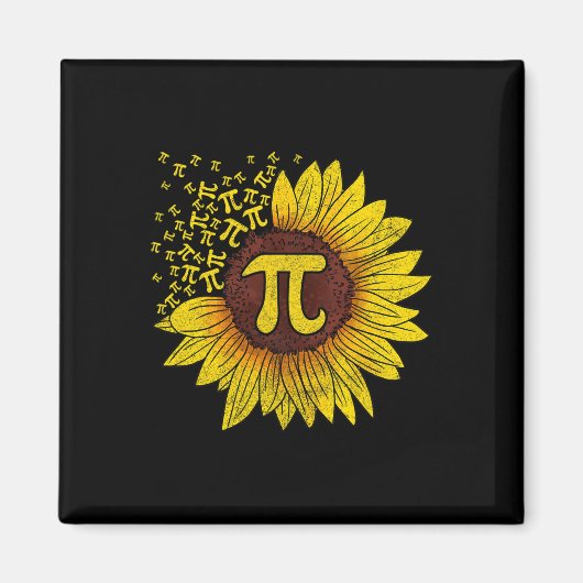 Aimant Sunflower Math Chemise de l'enseignant Nerd (Devant)