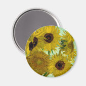 Aimant Sunflowers dans Vase Van Gogh Art (Recto/Verso)