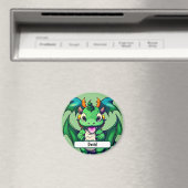 Aimant Sunny Le Dragon Amical Avec Nametag Personnalisé (In Situ (Lave-vaisselle))