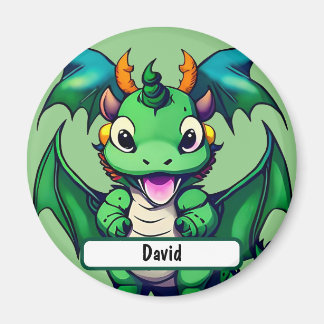 Aimant Sunny Le Dragon Amical Avec Nametag Personnalisé