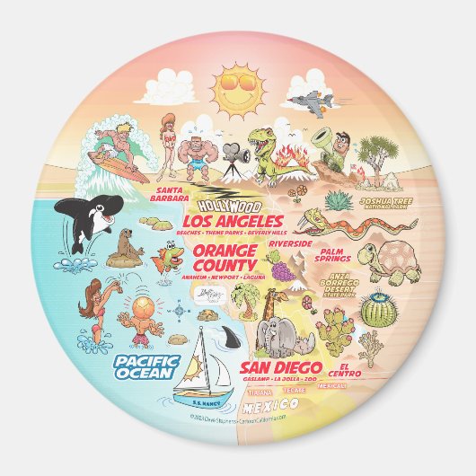 Aimant Sunny SoCal (Devant)