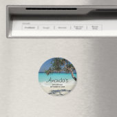 Aimant Sunny Tropical Beach Ocean Paradise Anniversaire (In Situ (Lave-vaisselle))