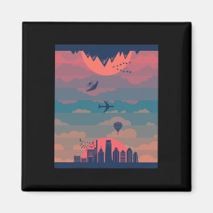 Aimant Sunrise Sunset Cycle Of Day And Night Earth 360