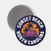 Aimant Sunset Beach, Caroline du Nord (Recto/Verso)