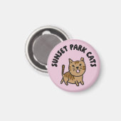 Aimant Sunset Park Cats (Munchkin) (Recto/Verso)
