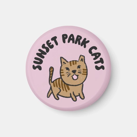 Aimant Sunset Park Cats (Munchkin) (Devant)