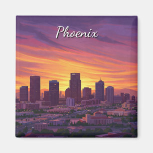 Aimant Sunset Phoenix Skyline Arizona Travel