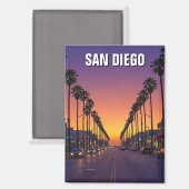 Aimant Sunset San Diego California (Recto/Verso)