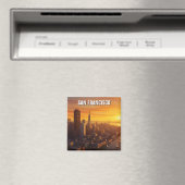 Aimant Sunset San Francisco Skyline California Travel (In Situ (Lave-vaisselle))
