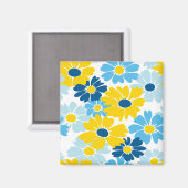 Aimant Sunshine Blue Sky Blooming Daisy (Recto/Verso)