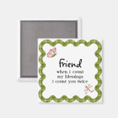 Aimant Sunshine Butterfly Friendship Bénédiction Cadeau (Recto/Verso)