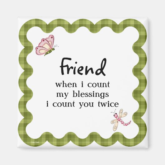 Aimant Sunshine Butterfly Friendship Bénédiction Cadeau (Devant)