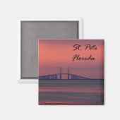 Aimant Sunshine du pont Skyway de St Pete Florida (Recto/Verso)